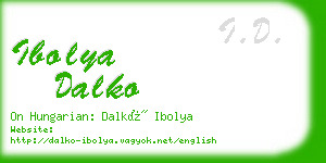 ibolya dalko business card